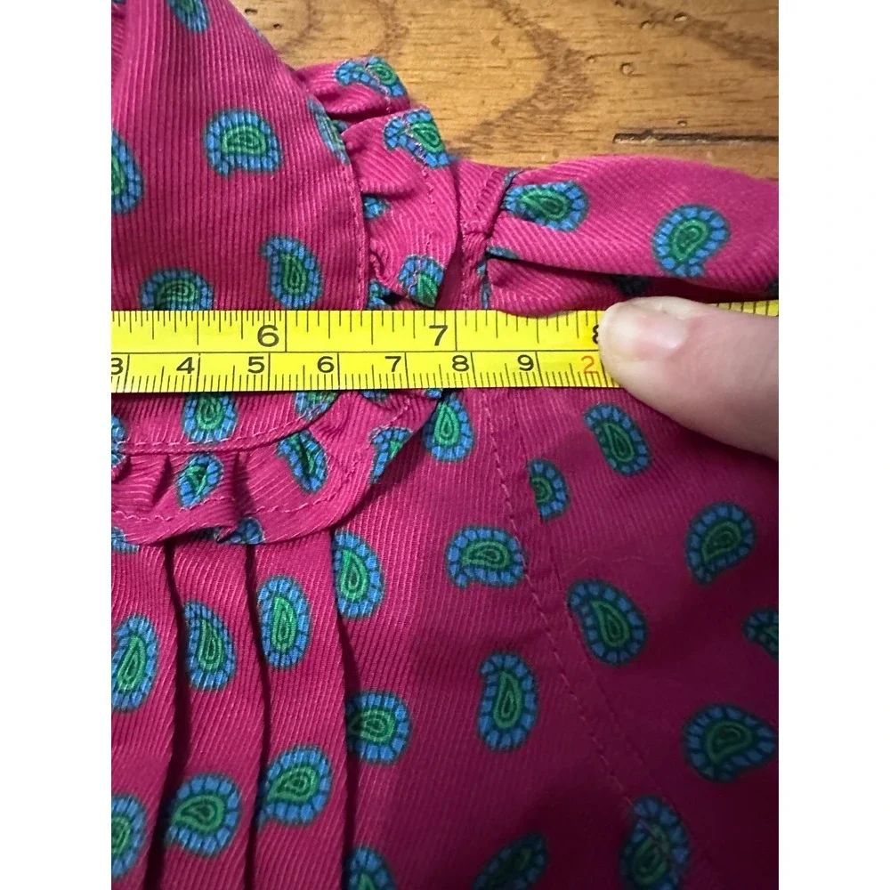 ralph lauren paisley dress‎ with pleats baby girl 9 mos